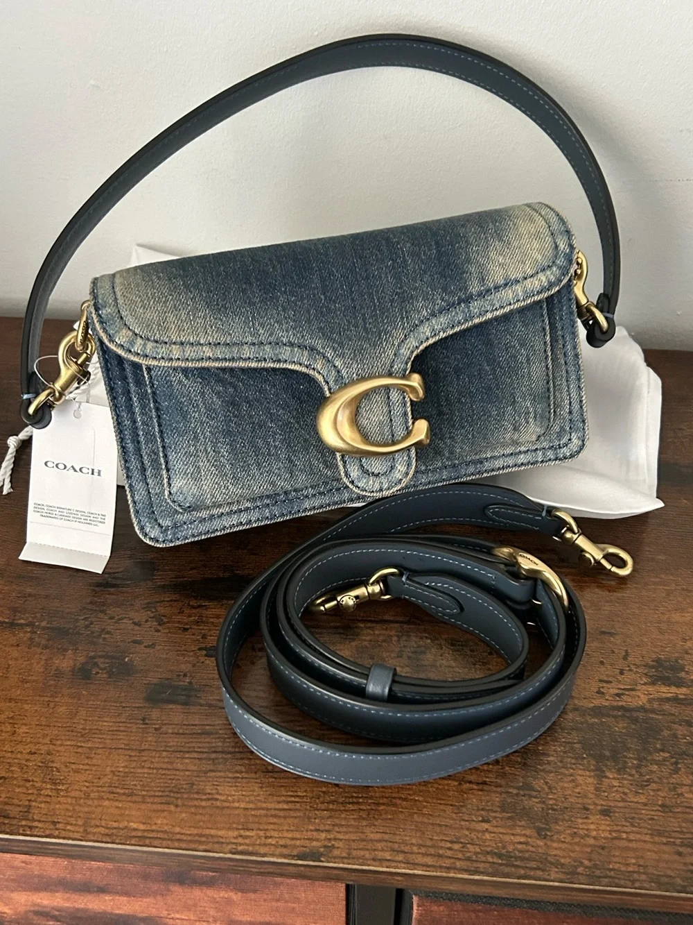 Coach NWT Denim Tabby 20 Shoulder Bag with Crossbody Strap